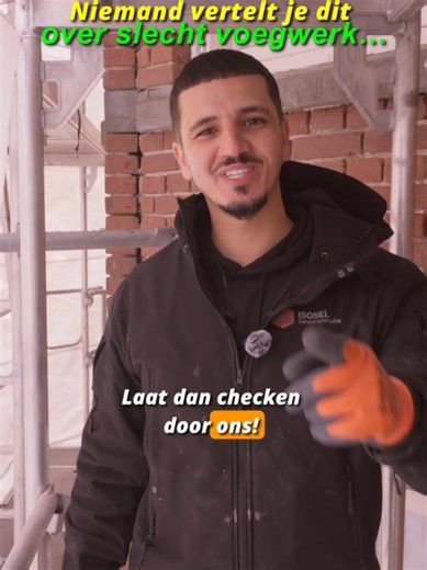 Open voegen = open problemen 🧱❌ Wacht niet tot je muren het begeven. Dicht die voegen op tijd ⏳ Stuur ons een DM voor een GRATIS inspectie! #gevelrenovatie #bouw #fyp #voegwerk #woning