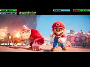 The Super Mario Bros. Movie (2023) Final Battle with healthbars 1/4