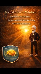 Foundation of Wisdom 💬 True wisdom begins with reverence, placing God above ego, impulse, and fear. ❤️‍🩹 “Fear of the Lord is the foundation of wisdom.” — Proverbs 9:10 🌱 When God is first, priorities align, motives clear, and decisions steady. 💞 Vertical alignment with God brings clarity to our relationships and choices. 🪏 Pause before reacting. Seek God first. Let reverence, not emotion, shape your decisions. 🙏 Lord, anchor my heart in reverence. Guard me from pride and impulse, and let 