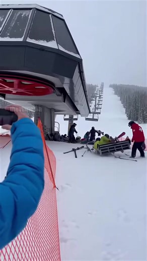 A heart-stopping mechanical failure at a popular ski resort was captured on video as a quad chairlift began spinning backward at high speed. The footage shows the chairs whip-cracking around the bullwheel, with passengers being flung into the air by the extreme centrifugal force. Panic erupted as skiers were launched like ragdolls into a growing pile of equipment and bodies on the loading ramp. Emergency crews and ski patrol members were seen rushing to the disaster site to assist those ejected.