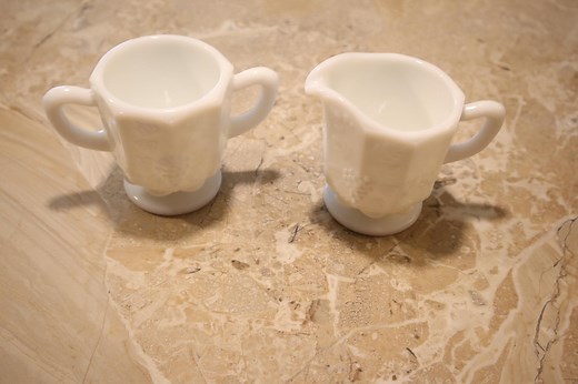 Vintage Milk Glass by Westmoreland Glass Paneled Grape Sugar and Creamer Set - Etsy