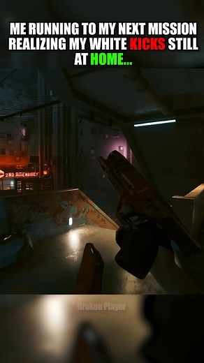 Just Realized I Forgot My Sneaks! 👟 | Cyberpunk 2077 #reels 📝 DESCRIPTION That awkward moment when V forgets the most important fashion statement in Night City! 😅 Witness the hilarious realization that style matters, even in a cyberpunk dystopia! 🌃 🎮 FASHION FAIL MOMENTS: • Mismatched outfit panic 🚨 • Wrong shoes for the occasion 👠 • Last-minute wardrobe crisis 🧥 • NPC fashion judgment 👀 Because even in 2077, fashion is serious business! 💎 🔔 Follow for more funny Cyberpunk moments! 🔑