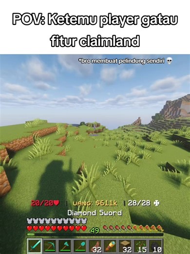 bro tidak tau fitur claim land 💀 #survival #serverminecraft #minecraft #server