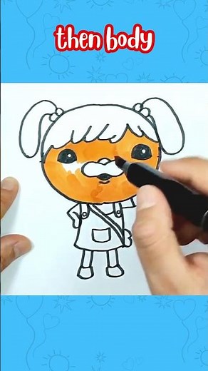 How To Draw Detective Koshi From The Octonauts-Draw Easy