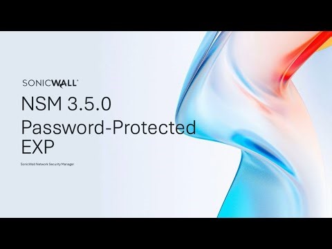 SonicWall Network Security Manager - How to Create Password-Protected EXP Backups