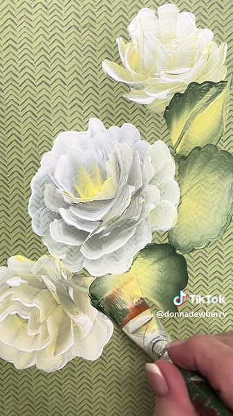 Time Lapse of a Stunning White Rose Painting