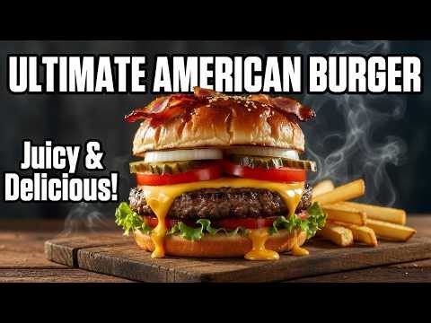 Ultimate American Burger | Juicy Homemade Cheeseburger Recipe | Classic USA Burger