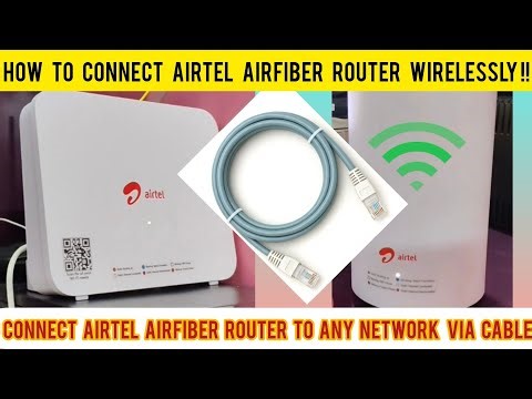 How to configure Airtel Airfiber router wirelessly and lan cable 🛜