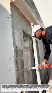Professional Exterior Wall Rendering & Crack Repair Technique | Smooth Cement Finishing Process.