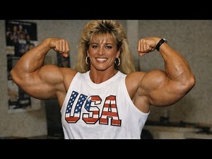 MASSIVE FEMALE BODYBUILDER WITH HULK BICEPS FROM 90S ERA : DENISE , IFBB PRO FBB