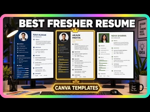 Best Resume Template for Freshers in Canva
