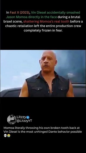 The Real Fast X Injury They Kept In The Movie #fastandfurious #jasonmomoa #shorts