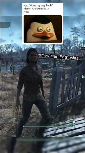 What gave you the idea we're friends? #fallout #memes #shorts