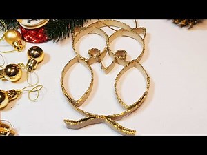 🦉 How to Make a Cute Owl Ornament from Toilet Paper Rolls