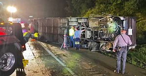 Bus and vehicle collide on Pennsylvania interstate; at least 3 dead