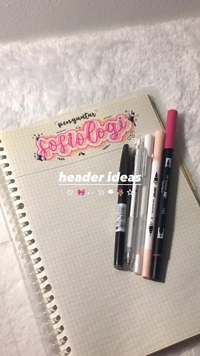 header ideas ‎🎀 ♡ #fyp #xyzbca #foryou #fypシ #viral #headerideas #headertutorial #headerinspo #lettering #handlettering #tittleideas #tulisantangan