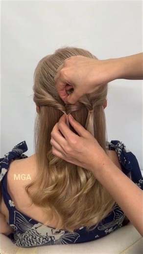 Elegant Double Twist Hairstyle ✨ Simple & Chic