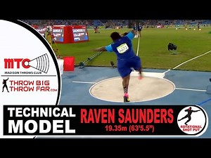 RAVEN SAUNDERS Rotational Shot Put Breakdown