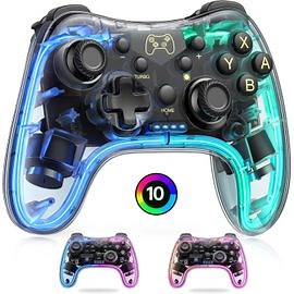 Manette Switch Pro avec transparent/lumineux/réveil/application de contrôle sans fil compatible avec Android/iOS/PC, Switch pour Switch/Lite/OLED | Rakuten