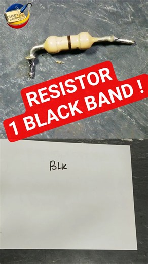 Resistor with a Single Black Band Explained | What Does It Mean? #shorts
