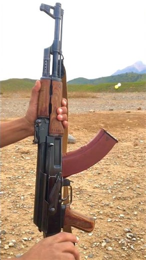 AK 47 Gun 😱🔥🎈Balloon Target Missed 😂😂#shortsfeed#viral#trending#ak47 #viral#miltary