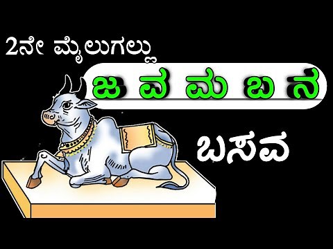 Ja va ma ba na | ಜವಮಬನ |Kannada Words List chart| Kannada alphabets 2 3 4 letter Words Learning