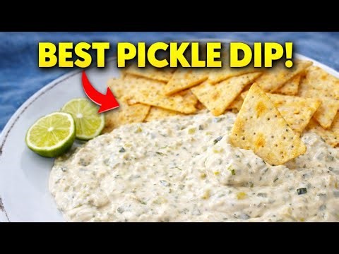 The BEST Creamy Dill Pickle Dip in 5 Minutes! Easy Party Appetizer. #Dyana kitchen #Dips