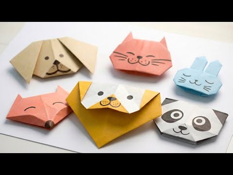 6 Super Easy Origami Animal Faces for Beginners