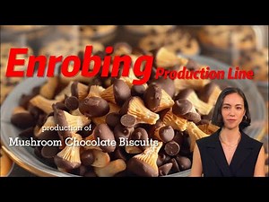 Make Mushroom Chocolate Biscuits | Enrobing Production Line | Chocolate Processing Machinery