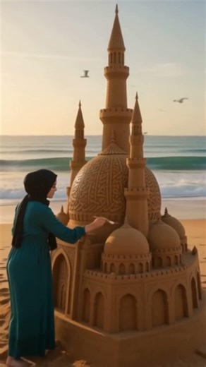 Making Beautiful Clay Mosque with peaceful Nature Vibes|#shorts#islamicart#trending​ #fyp​ #clayart​