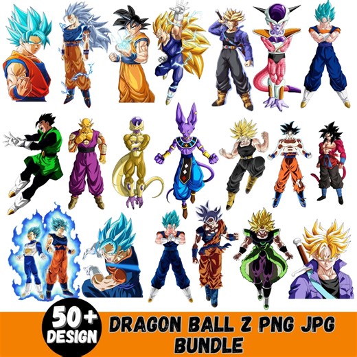 50 PLUS Dragon Ball Z PNG Bundle,goku & Dragon Ball PNG Bundle, Anime Clipart Goku Vegeta Supersaiyan,anime Clipart,high-quality Files - Etsy New Zealand