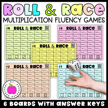Roll and Race Math Dice Game | Multiplication Fact Fluency