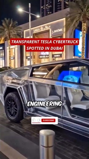Transparent Tesla Cybertruck Spotted in Dubai