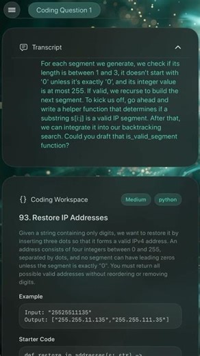 Voice Agent for LeetCode: Barge-In + Coderpad Tools
