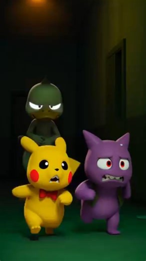 ZOMBIE INVASION AT SCHOOL! 🧟⚡ Pikachu, Gengar, and Dad Mr. Mime (3D Chibi)