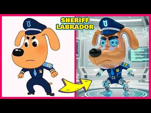 Sheriff Labrador Characters as Robot + Build Your Dream House with Sheriff Labrador Characters! 🏡😍