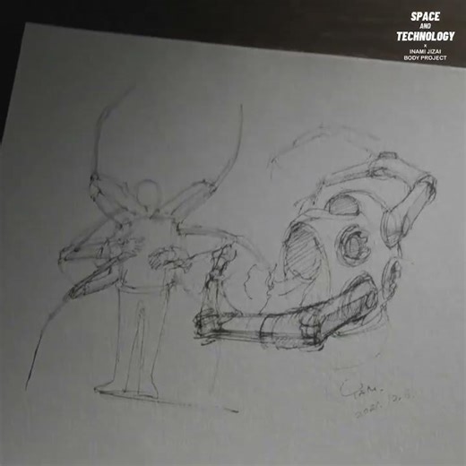 Jizai Arms, a backpack-like system that can support up to six robotic arms