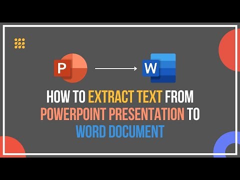 How To Extract Text From PowerPoint Presentation To Word Document