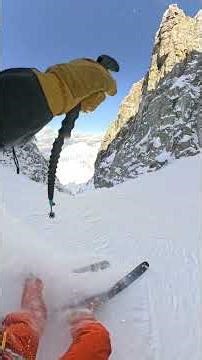 Skiing Down the NW Couloir on Wedge Mountain