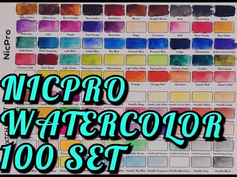 NICPRO Watercolor - My 1st Experience - Review #unboxing #review #beginners