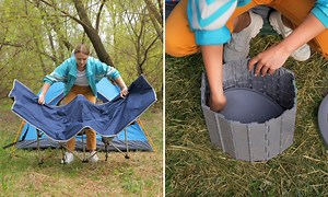 Gadgets that will make your camping easier: folding toilet, silicone tea pot, self-heating hot pot