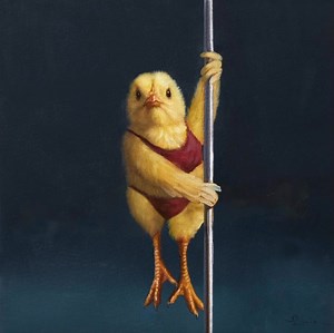 35K views · 1.2K reactions | Happy Friday! Step out of your comfort zone and try something fun and unexpected this weekend  This one is 10”x10” – Pole Chick – Matrix . . . . . . . . . . . Painted by @luciaheffernan Animated by @shiroartstudio Music: Showin’ Off by Danger Twins #luciaheffernan #polishgirl #chicken #Friday #weekendvibes #poledance | Lucia Heffernan | Facebook