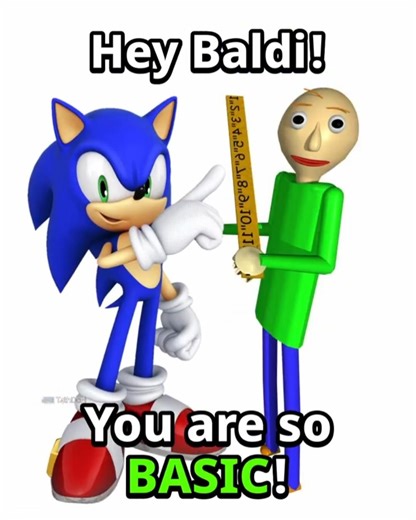 Sonic meets Baldi 💀 #sonic #memes