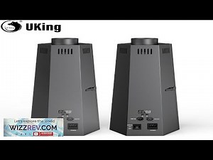 U`King 2Pcs 80W Hexagonal Flame Machine Stage Flamethrow Remote Control DMX512 Fire