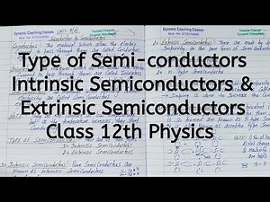 Types of Semiconductors, Intrinsic and Extrinsic, Chapter 14, Semiconductor Electronics, Class 12