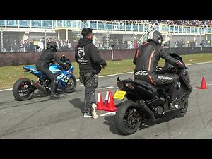 BEST OF Motorcycles DRAG RACE! Suzuki GSX1300R, Kawasaki Z-H2, ZZR1400, Yamaha MTN890