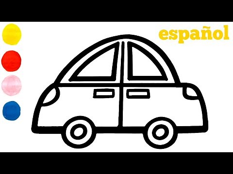 Cómo dibujar y colorear un coche pequeño para niños.