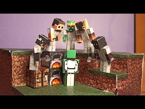 How to make paper Minecraft Speedrunner vs 5 hunters . Minecraft Papercraft