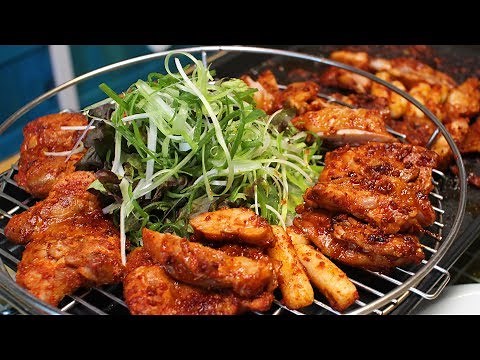 Making Charcoal Spicy Chicken Galbi (Chuncheon Charcoal Spicy Chicken Galbi Recipe)