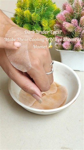 DIY Under Eye Mask Sheets at Home 🌿 | Cooling & Refreshing Eye Care #eyecare #eyes